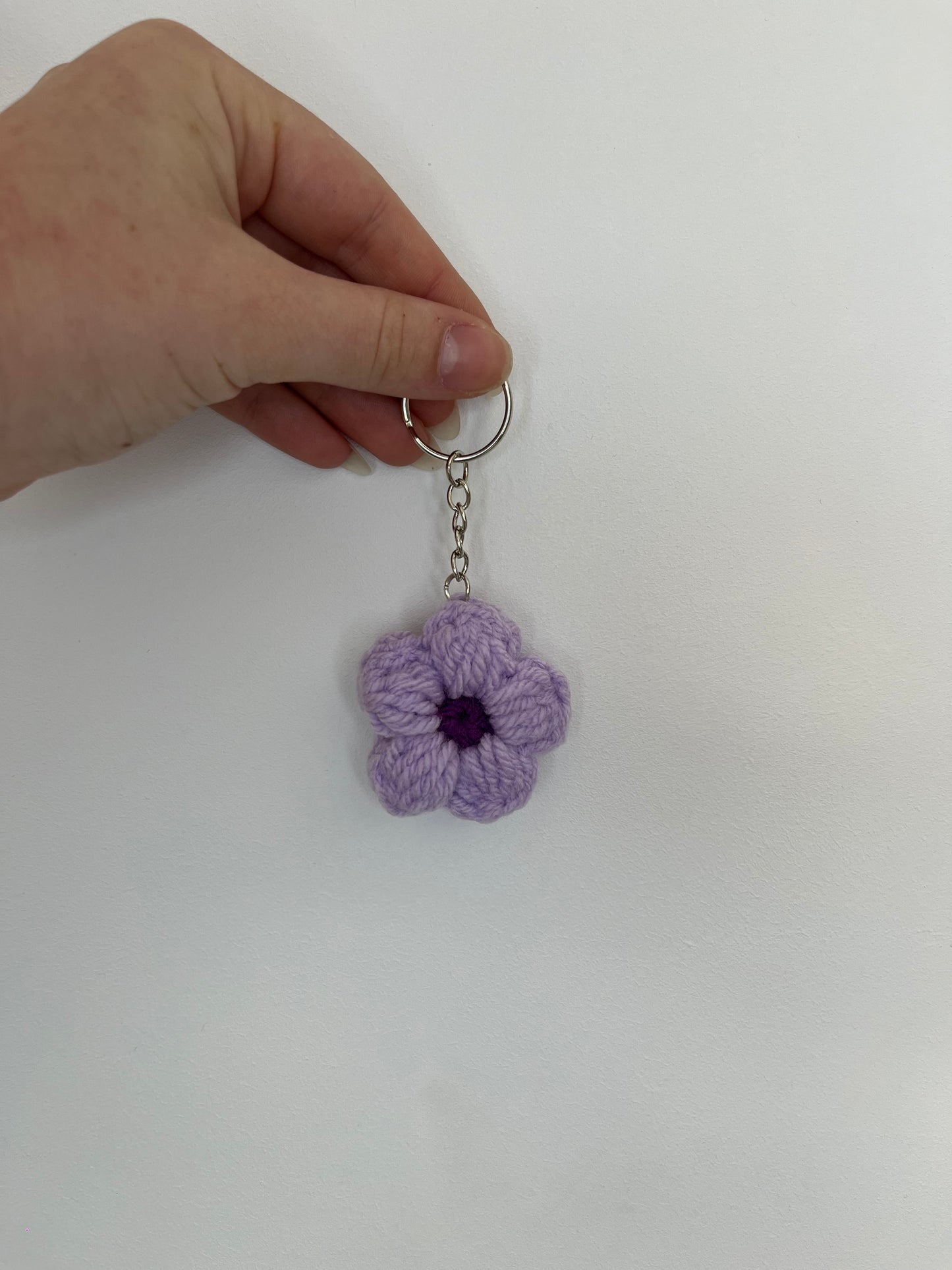 Porte-clé marguerite violet claire